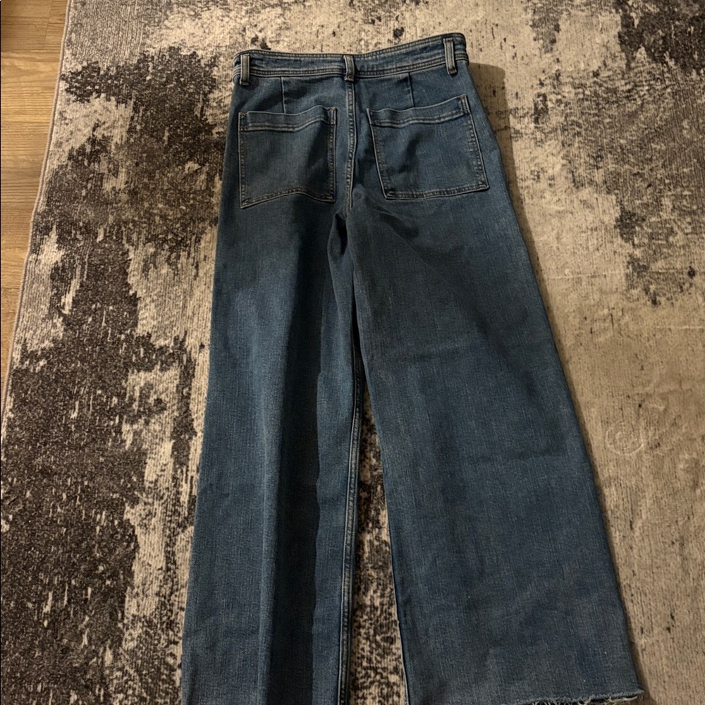 Zara Dark Blue Flare Jeans - Picture 4 of 4